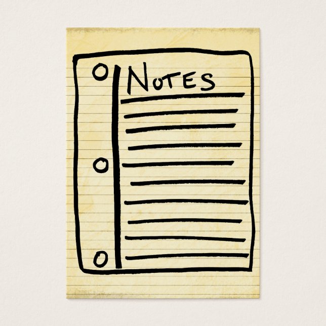 Cartões de Notas  (Frente)