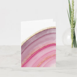 Cartões de Notas de Ágata Rosa e Dourado