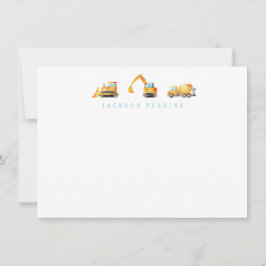 Cartões de Notas de Papelaria de Caminhões de Cons