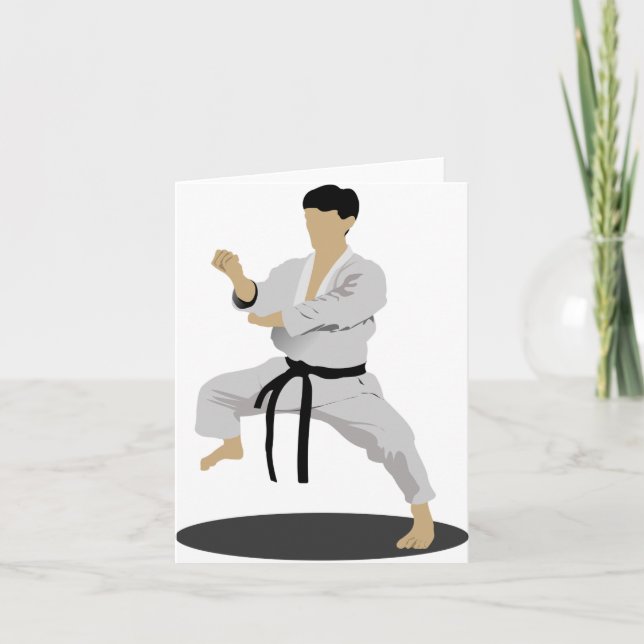 Cartões de Notas de Pose de Karate (Frente)