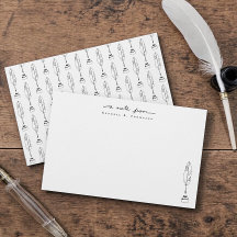 Cartões de Notas Personalizados Papelaria Quill & 