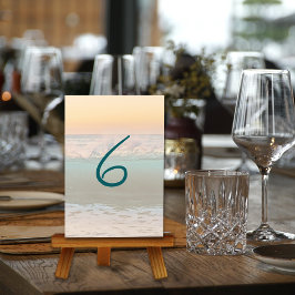 Cartões de Número da Mesa de Recepção Ocean Sunris