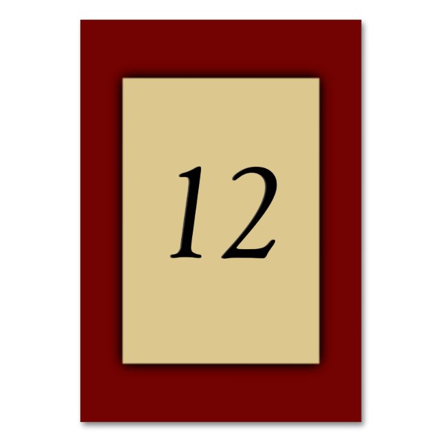 Cartões de Número da Mesa Marcella (Frente)