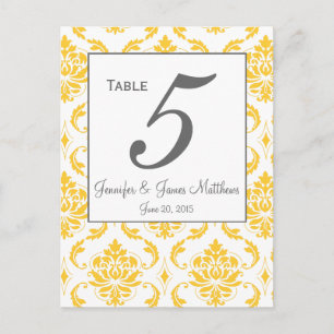 Cartões de Número de Mesa de Casamento Cinza Damas