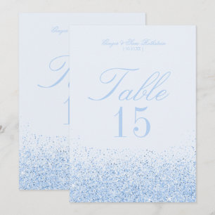 Cartões de Número de Mesa de Casamento com Brilho 