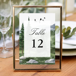 Cartões de Número de Mesa de Casamento com Tema de
