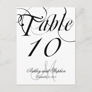 Cartões de Número de Mesa de Casamento Monograma P