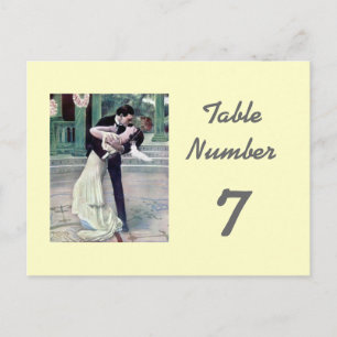 Cartões de Número de Mesa de Casamento Temático do