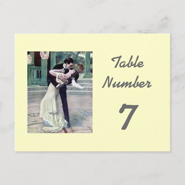 Cartões de Número de Mesa de Casamento Temático do (Frente)