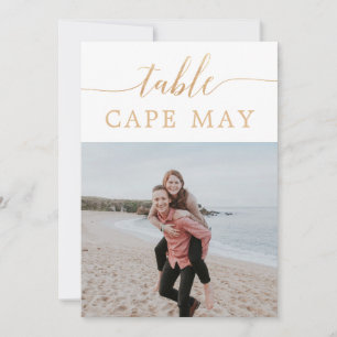 Cartões de Número de Mesa de Fotos de Casamento Te