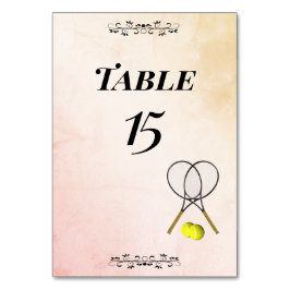 Cartões de Número de Mesa de Tênis