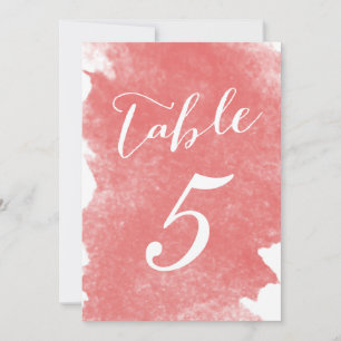 CARTÕES DE NÚMERO DE MESA EM Aquarela CORAL CHIC