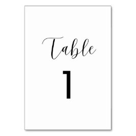 Cartões de Número de Mesa Minimalistas