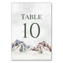 Cartões de Número de Mesa para Casamento Rústico d