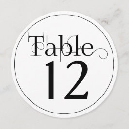 Cartões de Número de Mesa Redondos com Impressão E