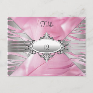 Cartões de Número de Mesa Rosa Sweet 16
