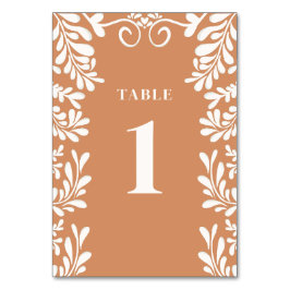 Cartões de Número de Mesa Talavera para Casamento