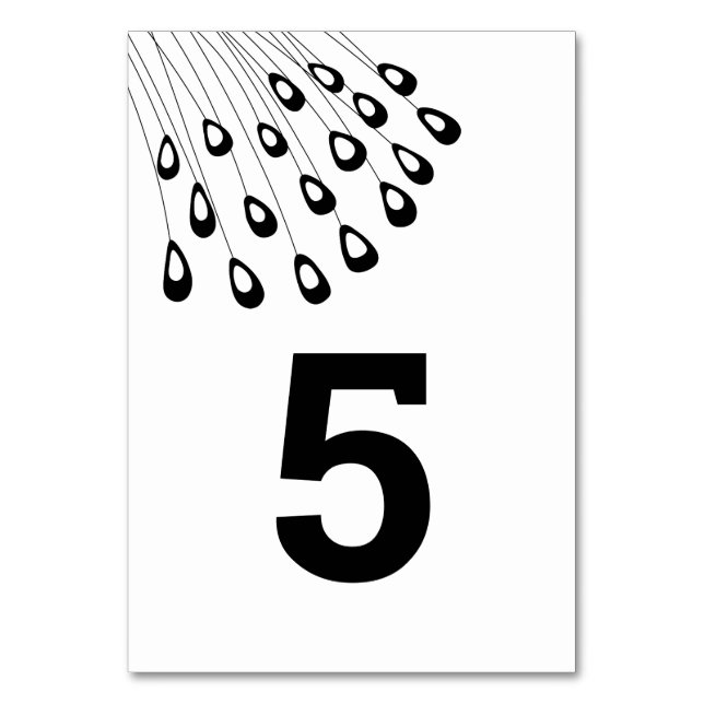 Cartões de Número de Tabela Casada Moderna de Peac (Frente)