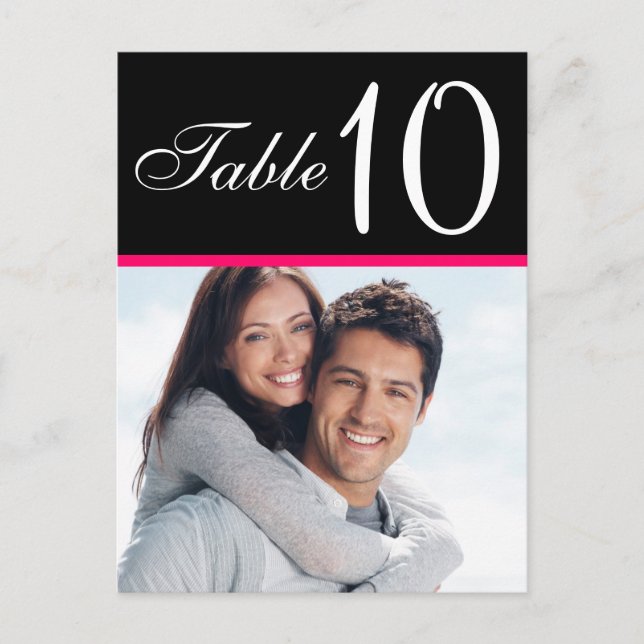 Cartões de Número de Tabela de Casamento de Foto P (Frente)