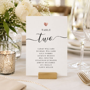 Cartões de Número de Tabela de Casamento Dourado d