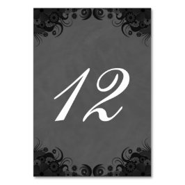 Cartões de Número de Tabela de Recepção Floral e P