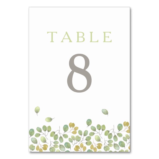 Cartões de Número de Tabela de Simplicidade de Fol (Frente)