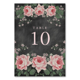 Cartões de Número de Tabela Floral do Quadro de Al
