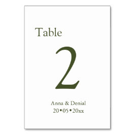 Cartões de números de mesa em taupe pálido