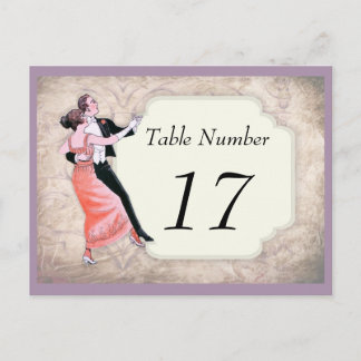 Cartões de números de tabela de 1920
