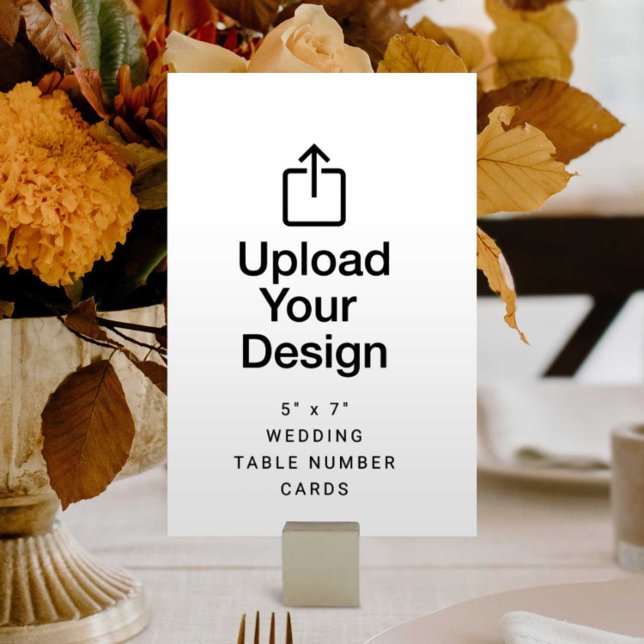 Cartões de números de tabela de casamento de 5" x  (Criador carregado)