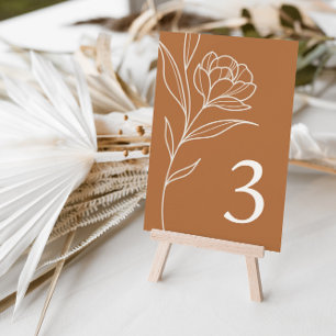 Cartões De Números De Tabela De Casamento Floral L