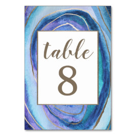 Cartões de números de tabela de casamento Gemstone