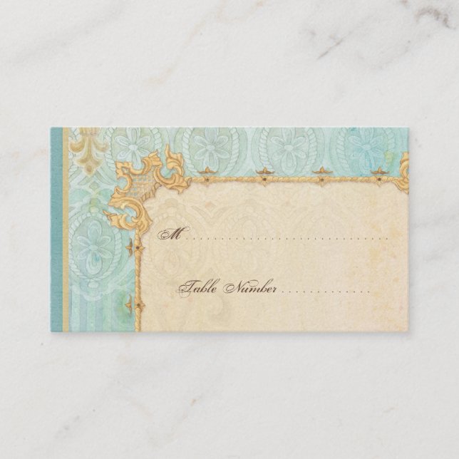 Cartões de números de tabela de seleção - Fleur di (Frente)