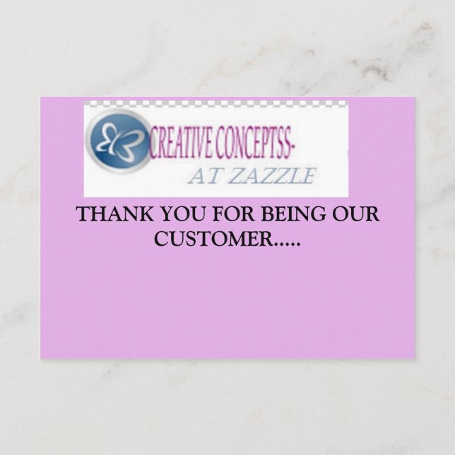 CARTÕES DE OBRIGADO AOS CLIENTES (Verso)