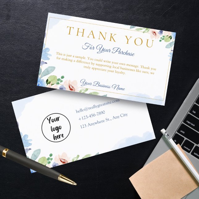 Cartões De Obrigado Personalizados Para Empresas (Custom Thank You Cards For Business)