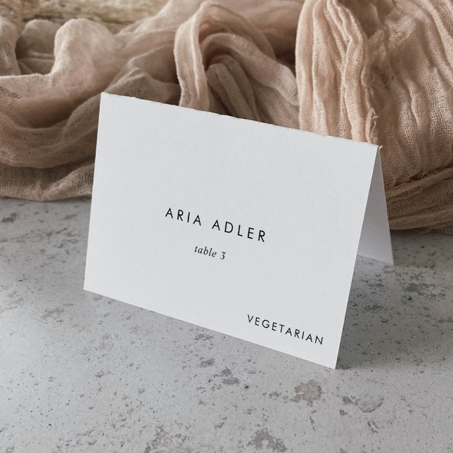 Cartões de Opção de Menu de Casamento com Tipograf (Criador carregado)