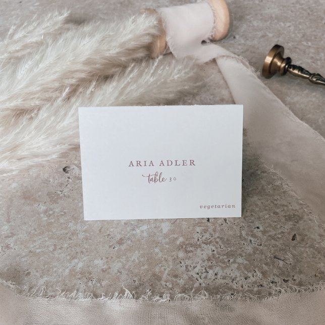 Cartões de Opções de Menu de Casamento em Rosa Dou (Criador carregado)