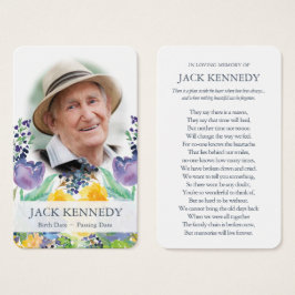 Cartões de Oração | Azul Floral