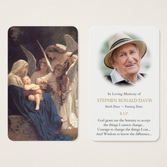 Cartões de Oração | Canção dos anjos (Frente & Verso)