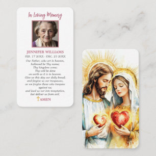 Cartões de Oração Católica do Sagrado Coração de J