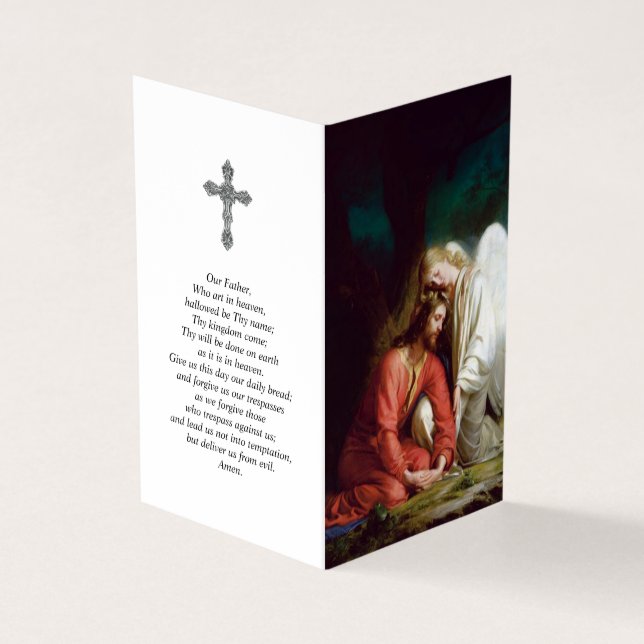 Cartões de Oração Católicos | Braços de um Anjo 01 (Exterior)