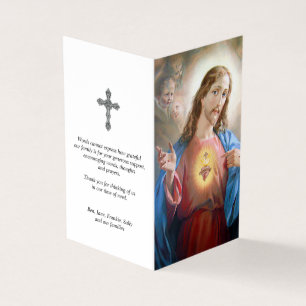 Cartões de Oração Católicos   Coração Sagrado