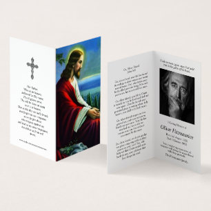 Cartões de Oração Católicos Jesus Cristo Rezando