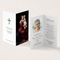 Cartões de Oração Católicos | Madona do Rosário