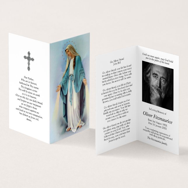 Cartões de Oração Católicos | Mary Radiante (Interior e exterior)