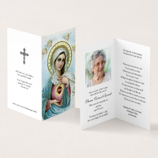 Cartões de Oração Católicos | Sacred Heart Mary 3