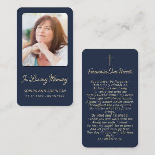 Cartões de Oração de Condolências Funeral Memorial