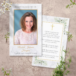 Cartões de Oração de Foto Memorial de Funeral de F