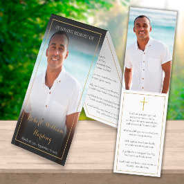 Cartões de Oração Dobrados de Memorial de Funeral 
