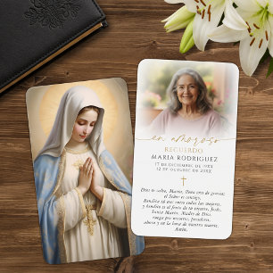 Cartões de Oração Foto Ave Maria Virgem Maria Espa